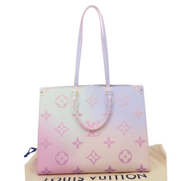 Louis Vuitton Onthego GM Monogram Giant Canvas Tote Bag Sunrise Pastel - Picture 3 of 13